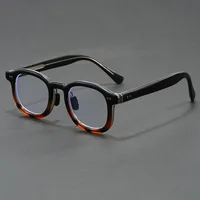 Lunettes en acétate japonais pour hommes, monture ovale rétro faite à la main, marque de styliste, à la mode, nouvelle collection 2025 2
