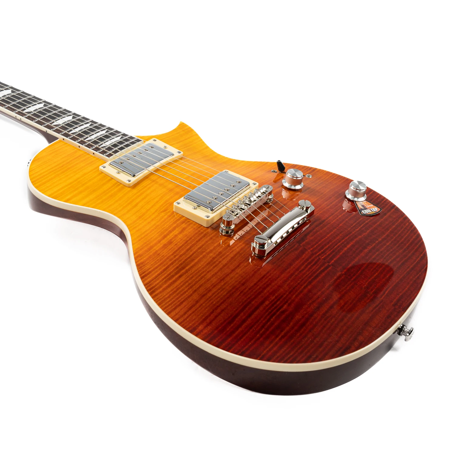 Eart Guitars EGLP-620 Flame Maple Top Locking Tuners Coil
