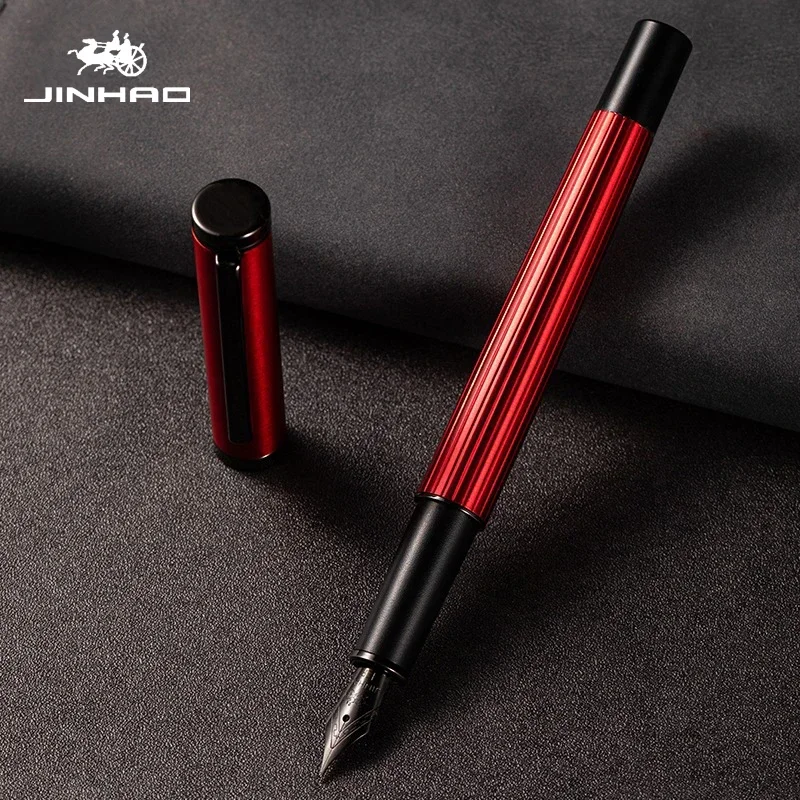 JINHAO 88 Metal Fountain Pen F/EF Nib Blue/Red/Black Color Writing Pens Business Office School Supplies Stationery PK 82 fountain pen metal pen