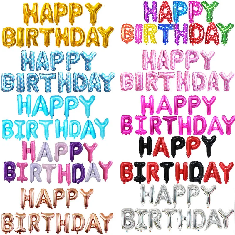 

Happy Birthday Balloons Party Supplies Letter Foil Balloons Inflatable Party Decor Baby Shower Birthday Latex Balloon Decoration