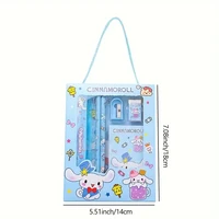 6pcs/set,  Back to school supplies，Stationery Gift Set - Cartoon-Themed School Supplies With Notebook, Ruler, Pencil, Sharpener, 2