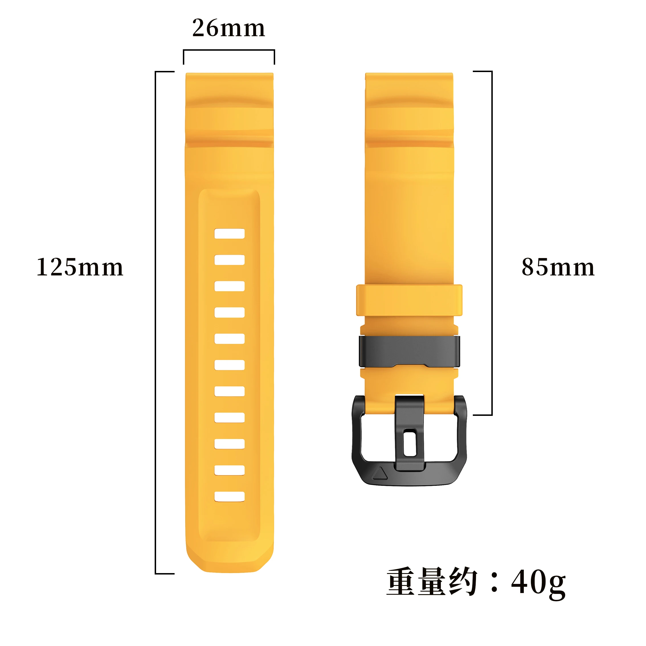Durable Soft Silicone Sport Strap - 22mm/26mm - Men's Edition
