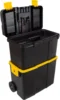 Portable Tool Box with Wheels - Stackable 2-in-1 Tool Chest with Fold-Down Comfort Handles, Tough Latches 1