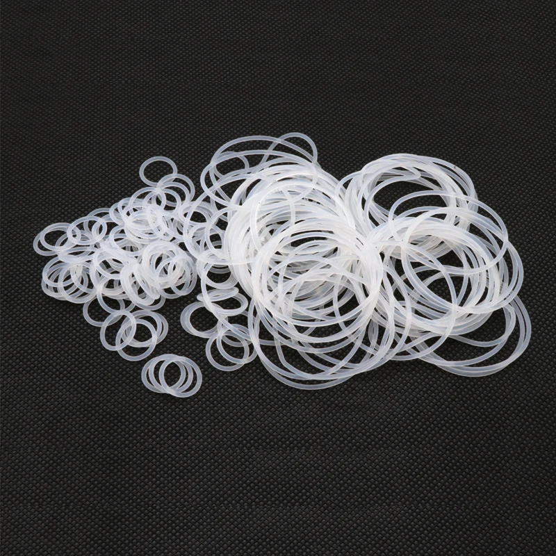 Silicone O Rings 10/50Pcs VMQ O Ring Seal Gasket CS 1mm OD 5 ~ 50mm Silicone Rubber Insulated Waterproof Washer Round Shape White Nontoxic
