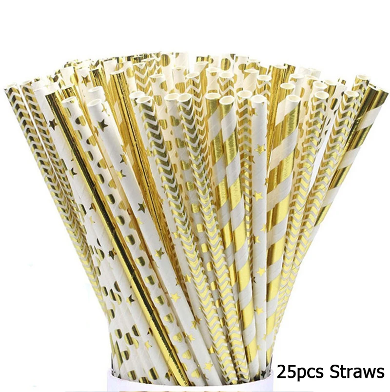 25pcs Mixed Straws