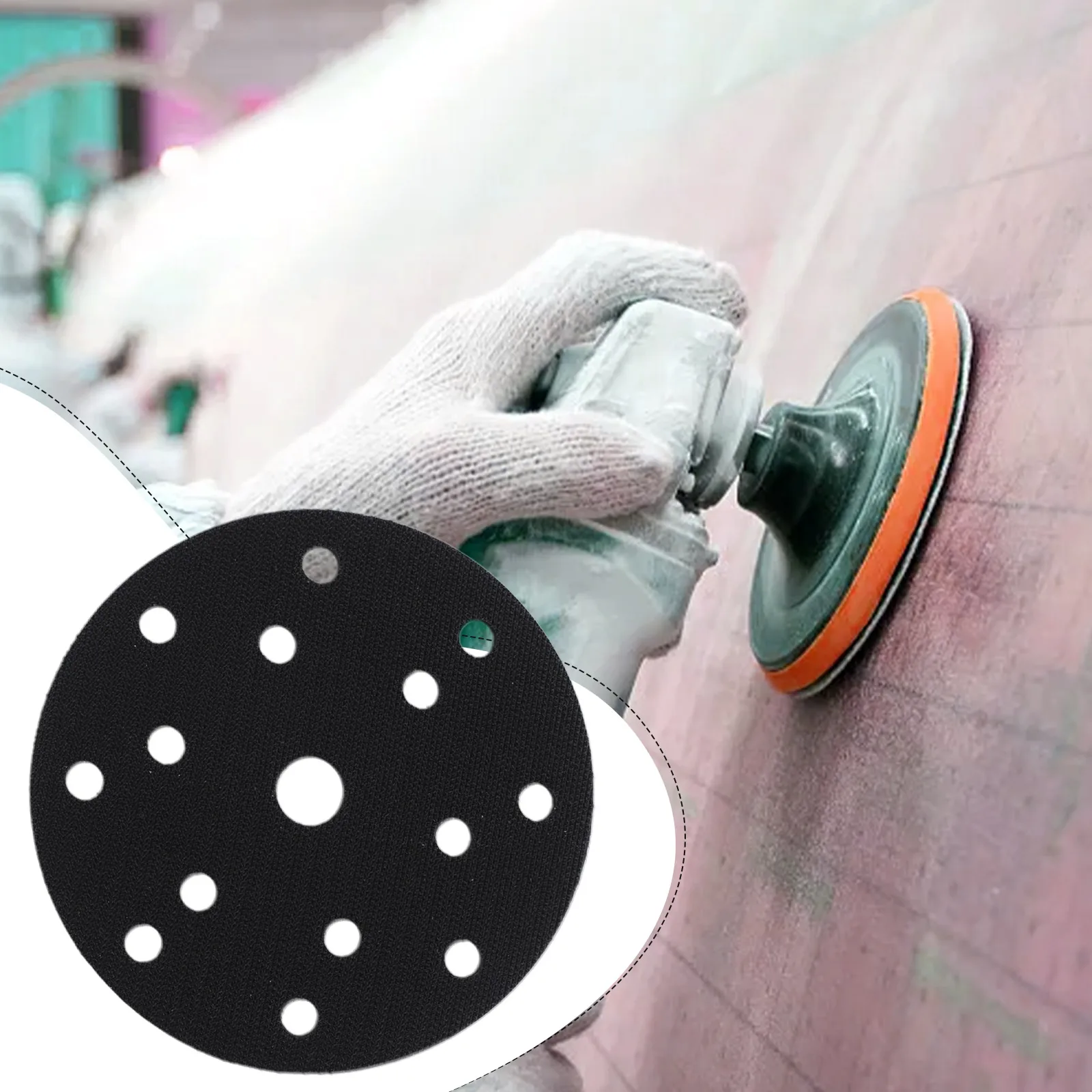 Hot Sponge Interface Pad Sponge Cushion Pad 6inch Power Tool Accessories Soft Interface 15 Holes Sander Backing Pad