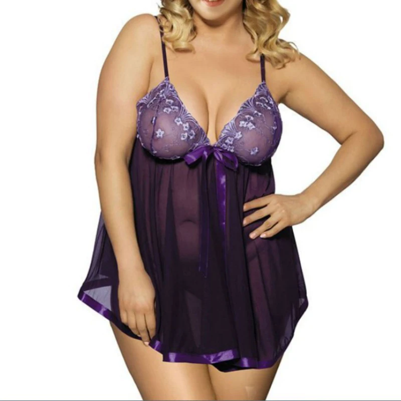 

Hot Sale Sexy Spaghetti Strap Night Dress Transparent Mesh Suspender Sleeping Dress Backless Lace Nightdress Women Nightgown