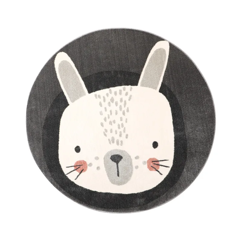 Cartoon Kids Carpet Round Cute Lion Rugs for Bedrooms INS Animal Game Floor Mat Aisle Home Decoration Kawaii Room Decor 5