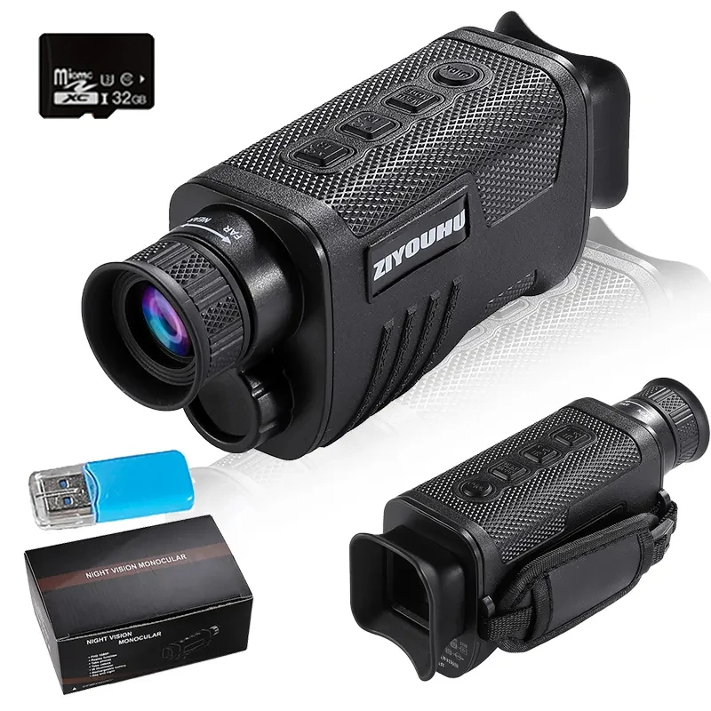 Cámara de visión nocturna DV IR de mano, alcance máximo de 700m, Monocular  de largo alcance, pantalla de visualización grande, videocámara infrarroja  4K HD para caza - AliExpress