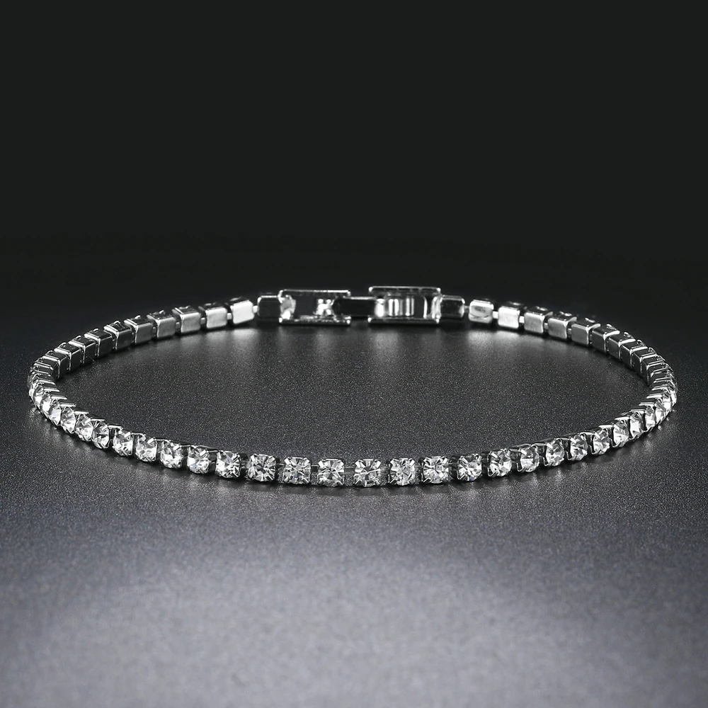 Rose Gold Cubic Zirconia Tennis Bracelet - Elegant Fashion Jewelry Gift