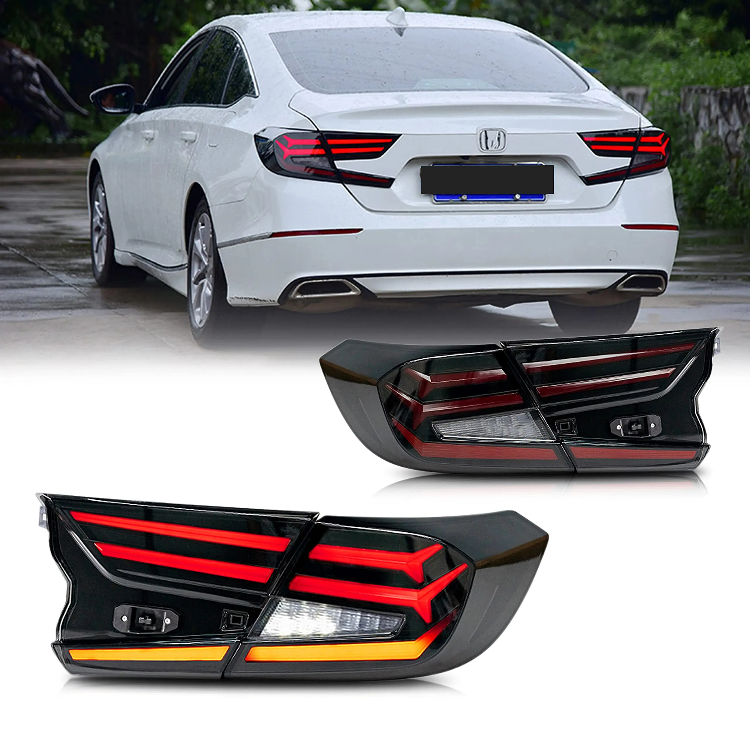 LED Taillights Honda Accord 2018 2019 2020 Rear Tail Lamp Look Like Lamborghini Car Accessories - AliExpress