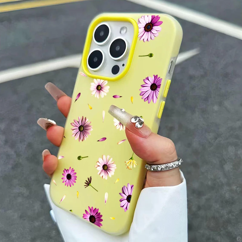 Elegant Floral Pattern Jelly Phone Case Cover