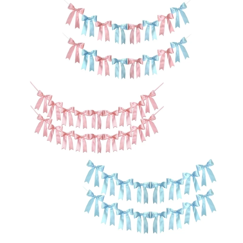 E8BD Nastri bowknot preinfilati lunghi 2 m, ideali per forniture per feste anniversario matrimonio
