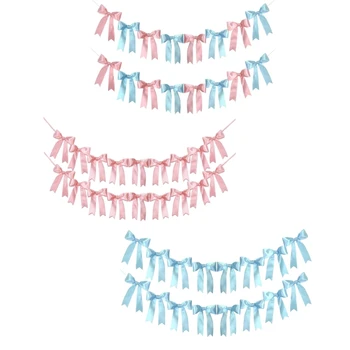 E8BD Nastri bowknot preinfilati lunghi 2 m, ideali per forniture per feste anniversario matrimonio