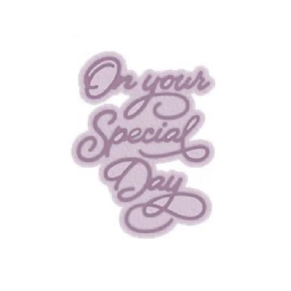 

On your special day words Scrapbook Cutting Dies clearance hot sale DIY Paper gift Card Making metal craft