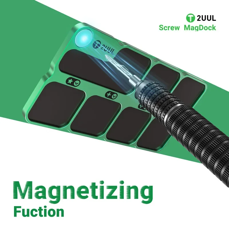 2UUL ST95 알루미늄 합금 나사 보관 마그네틱 트레이 휴대 전화 컴퓨터 태블릿 수리 스크루 드라이버 비트 자화 도구