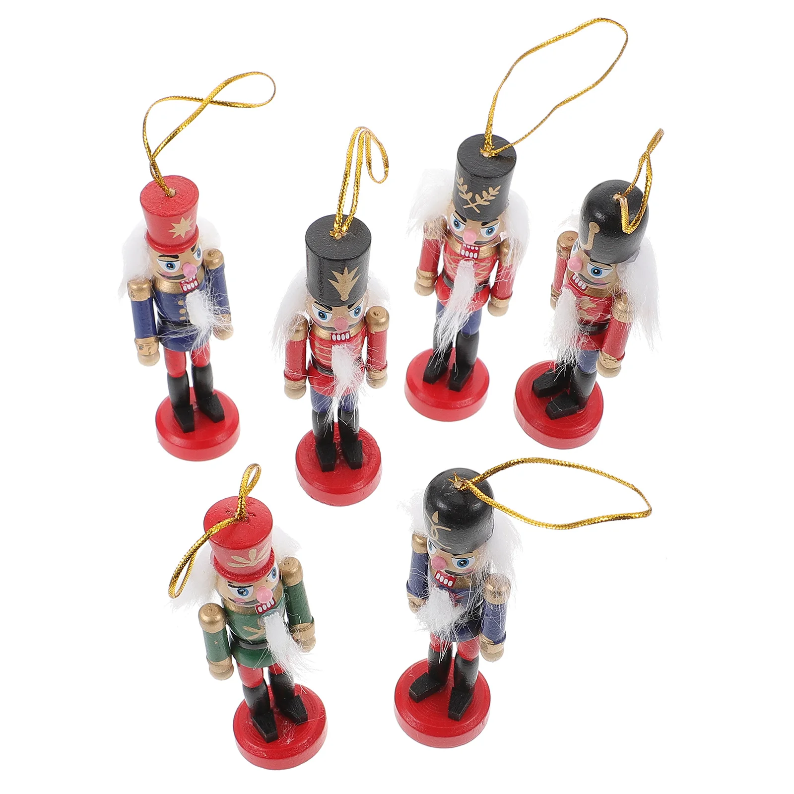 

Wooden Nutcracker Figures Christmas Tree Hanging Nutcracker Wood Nutcracker Miniature Toys Wooden Nutcracker