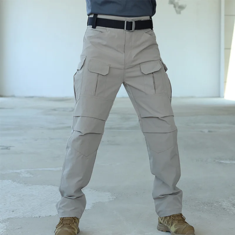 summer Multi-pocket Work Tactical Pants Men Outdoor Waterproof Sports Hiking Climbing Pants Combat Military Cargo Trousers