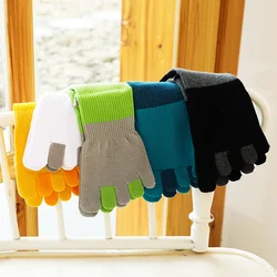 Men Socks Cotton Five Finger Sport Socks Compression Breathable Colorful Striped Fashions Harajuku Absorb Sweat Socks With Toes