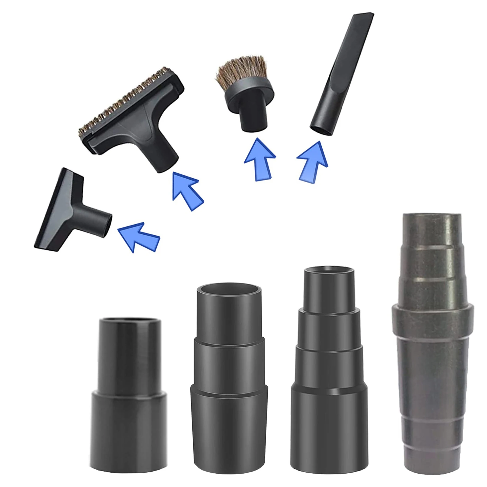 4pcs 진공 부착 어댑터 키트 Vacext의 풀 호스 어댑터 용 진공 호스 어댑터 1 1/2 인치를 1 1/4 인치로 변환