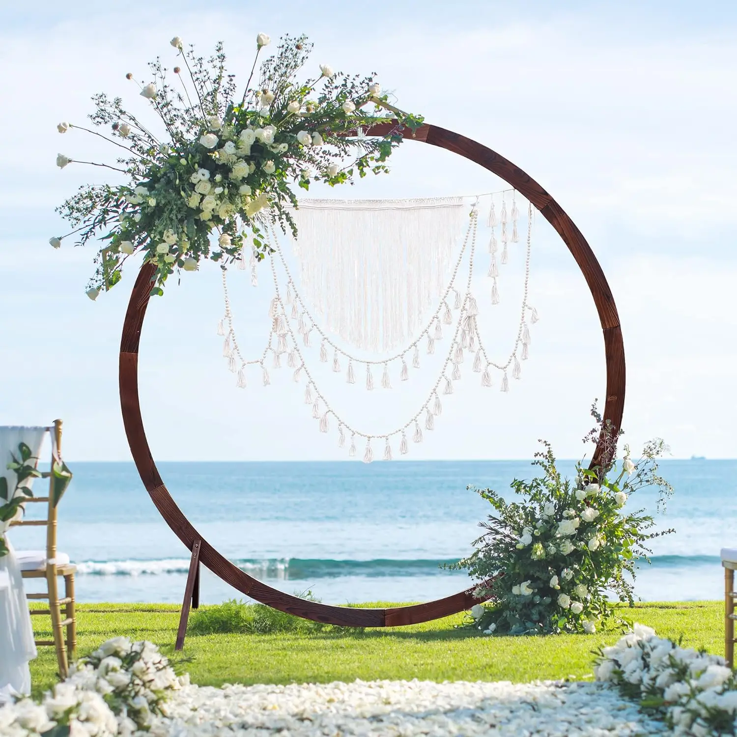 

Свадебная АРКА футов, деревянная свадебная АРКА, свадебные арки в деревенском стиле для церемонии, круглая АРКА для лужайки на открытом воздухе