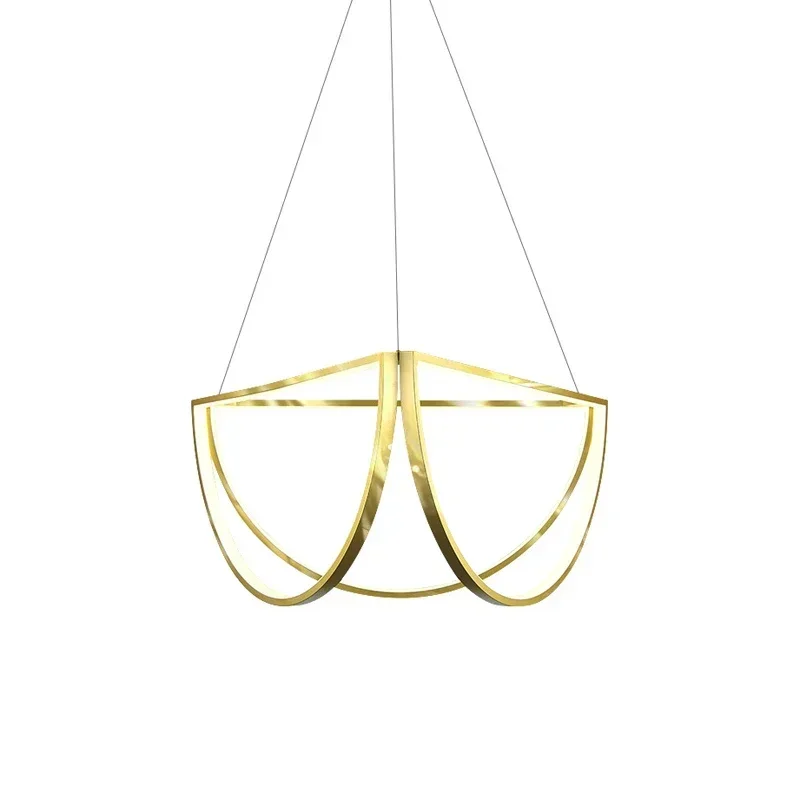 

LED Postmodern Minimalism Dimmable Gold Chandelier Indoor Lighting New Trend Hanging Lamps Lustre For Living Room Bedroom