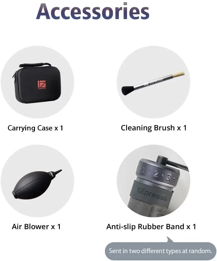 K-Ultra Manual Coffee Grinder Iron Gray with Carrying Case, Assembly Consistency Grind Stainless Steel Conical Burr, Foldable