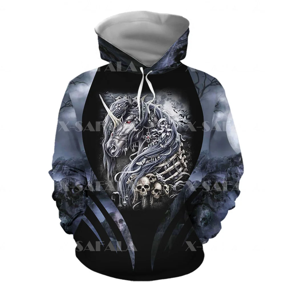 

Unicorn Skull Customized 3D Print Hoodies Man Women Harajuku Pullover Sweatshirt Casual Tracksuit Unisex Zipper Up Jacket -1