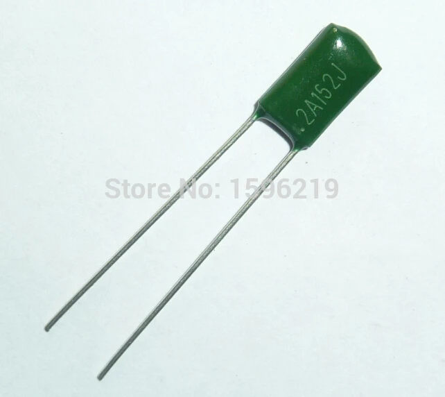 

100pcs Mylar Film Capacitor 100V 2A152J 1500NF 1.5nF 2A152 5% Polyester Film capacitor