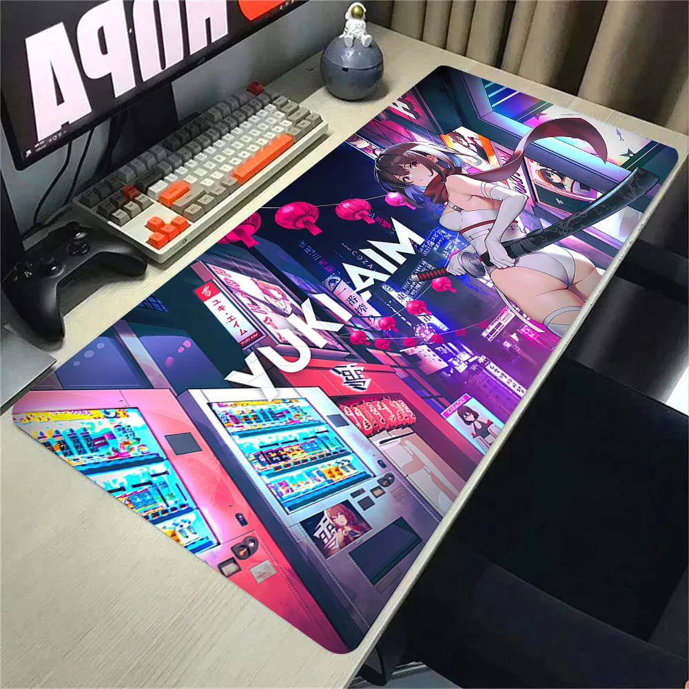 Game Premium Mouse Mat Xxl YUki Aim Speed Mousepad Gamer Professional Gaming E-Sports Non-slip Mouse Pad Locking Edge Desk Mat