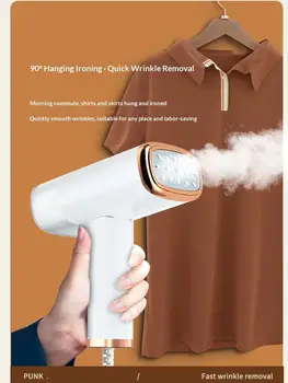 1000W Folding Mini Steam Iron, Portable Handheld Garment Steamer, Wet & Dry Ironing Machine for Home Travel 1