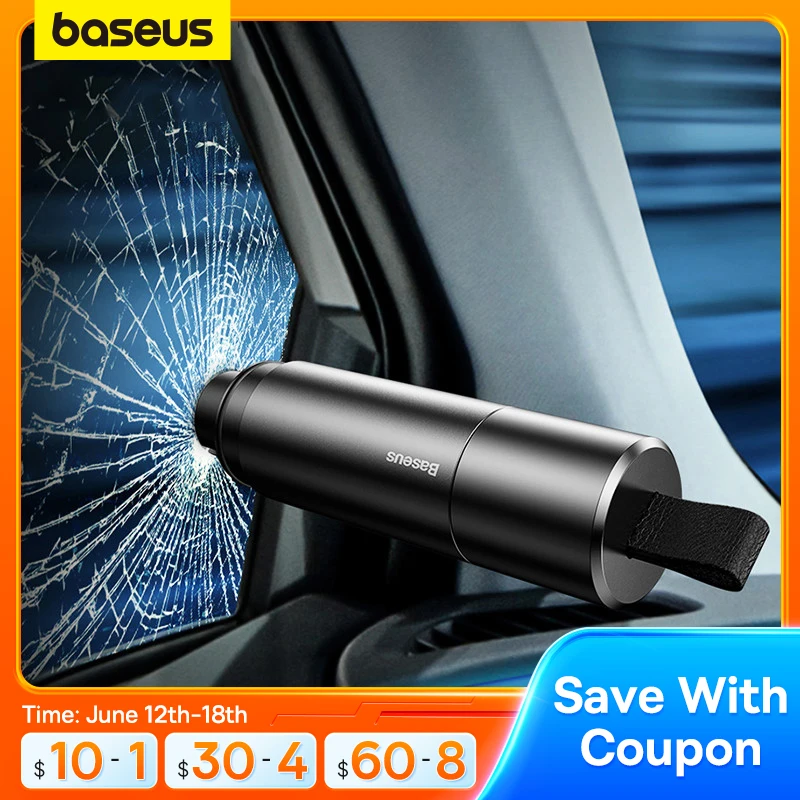 Baseus Car Safety Hammer Auto Emergency Glass Window Breaker Seat Belt