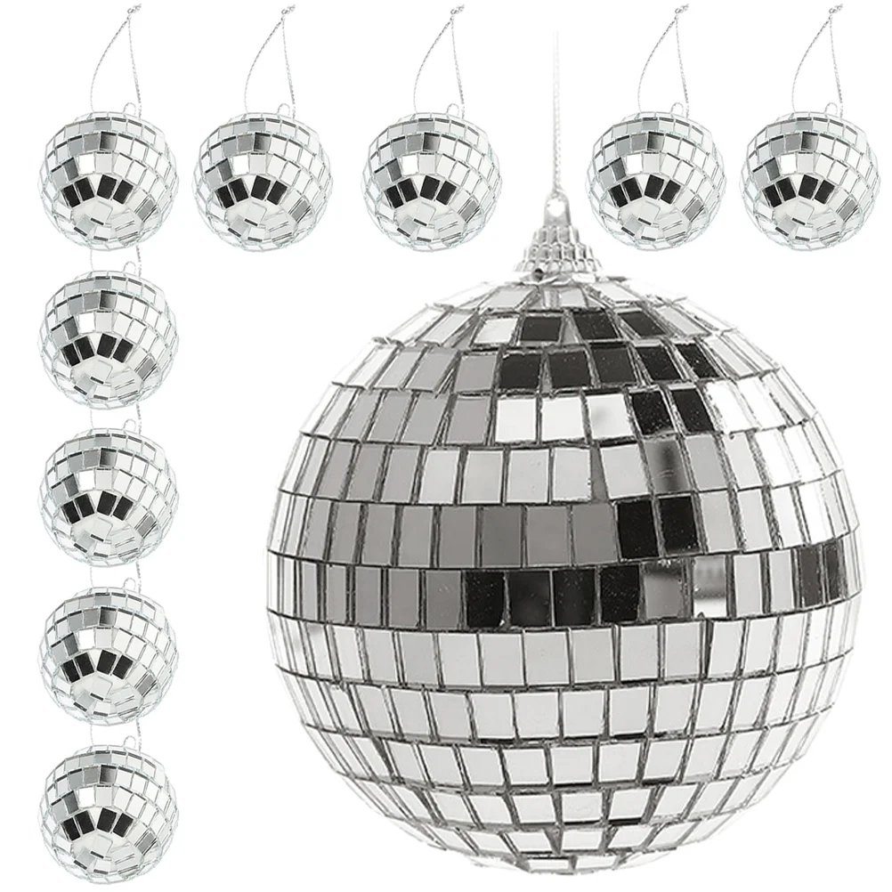 

12 Pcs Disco Reflective Ball Mirrors Ornaments for Crafts Decorate Christmas Foam Balls