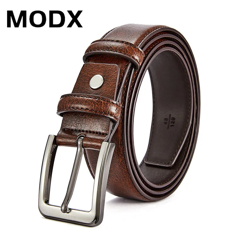 

MODX men belt cow genuine leather designer belts for men high quality fashion vintage male strap for jeans cow skin