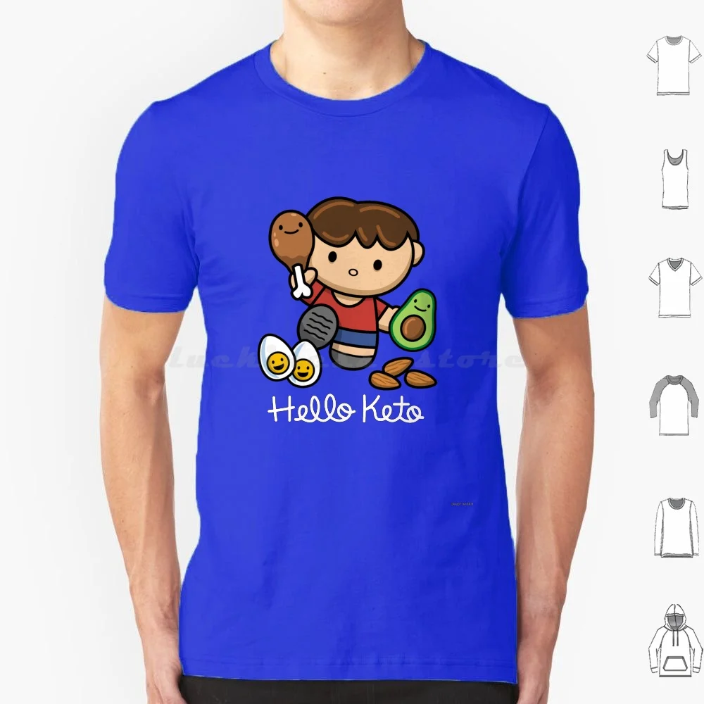 Hello Keto T Shirt Uomo Donna Bambini 6Xl Keto Diet Nutrition Food Chetogenico Low Carb Low Carb Diet Lfm Diet Workout Gym Diet And