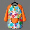 Children's Waterproof Drawing Clothes Kindergarten Long Sleeved Cover Dining Bib Waterproof Reverse Dressing Boys' Girls' Aprons 2