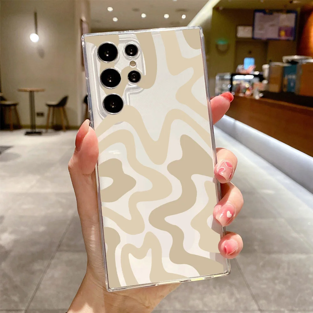 Striped Pattern Soft Transparent TPU Phone Case
