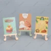 Miniature Shop Cake Bread Dessert Cabinet Bakery Store Room Display Handcraft Dollhouse Stand Food Items Scenario Display Show 5