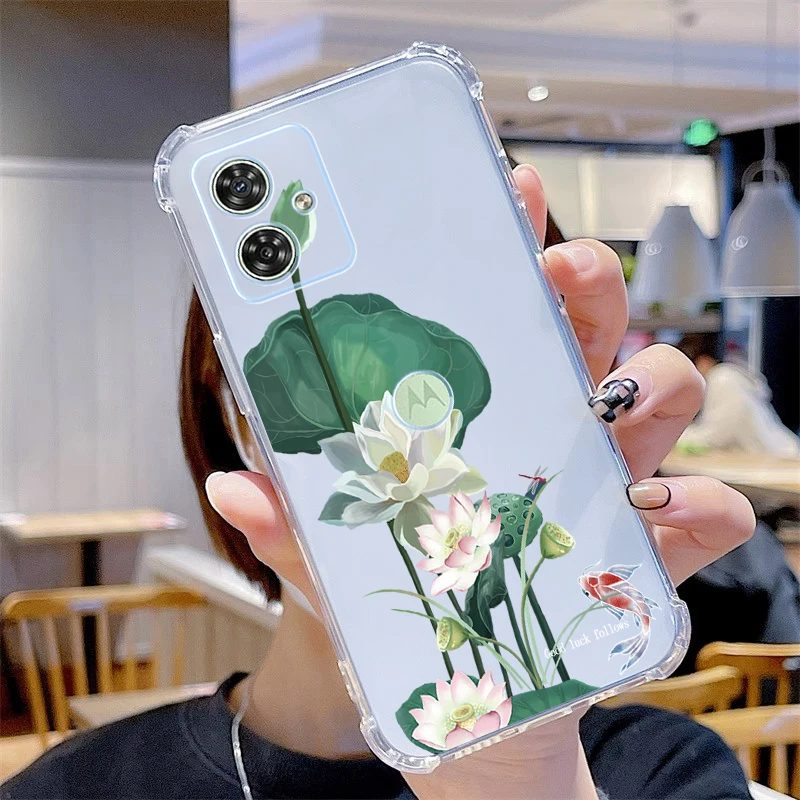 Elegant Floral Transparent Phone Case Cover