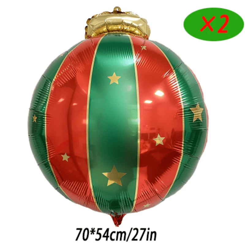 2PCS PACK 27IN Large Christmas Theme Hanging Ball Party Decoration Aluminum Film Balloon party decorations christmas decorations