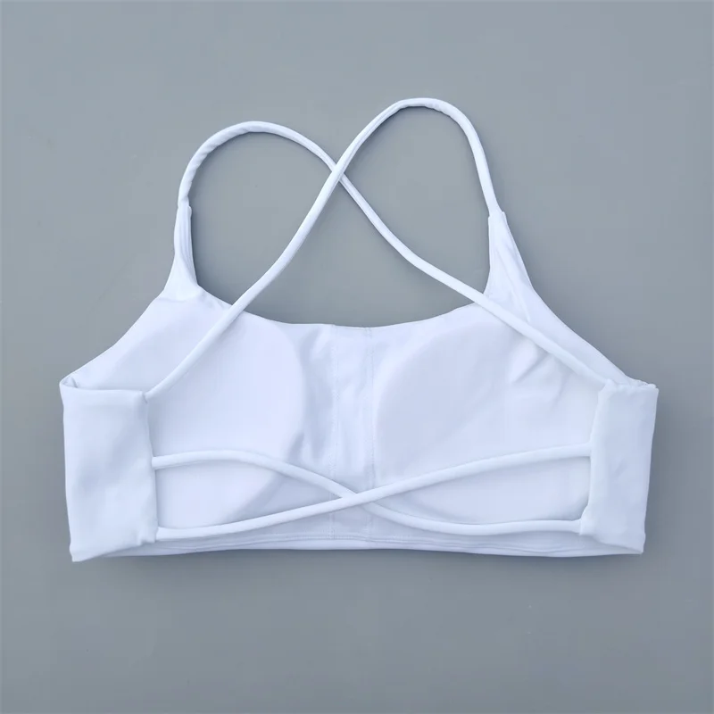 Sexy Yoga Bra Women's Sports Underwear Pilates Fitness Bra Solid Color Cross Beautiful Back Soft Comfortable Gym Women Top Sling