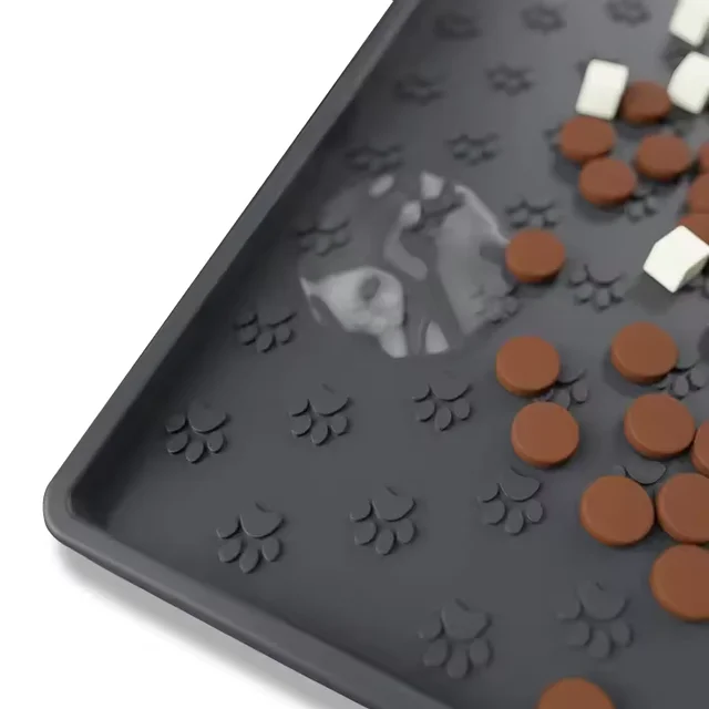 Silicone material dog drinking water and eating mat cat mat pet mat waterproof wear-resistant durable easy to clean pet supplies 2