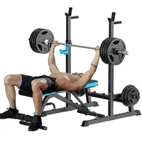 Adjustable Weight Bench Squat Rack Set