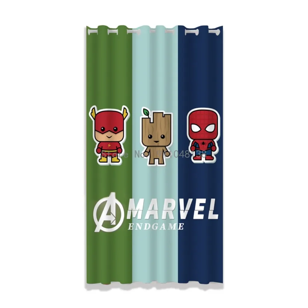 어벤져스 캡틴 US 스파이더맨 다리미 맨, 암막 커튼, 침실 거실 홈 장식, 남아용 어린이 방 선물, 1 개