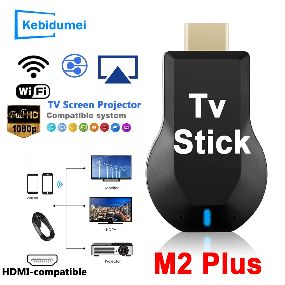 Adaptateur d'affichage sans fil WiFi Dongle Compatible HDMI Smart TV Écran Projecteur 1080P Pour Miracast EZcast Android