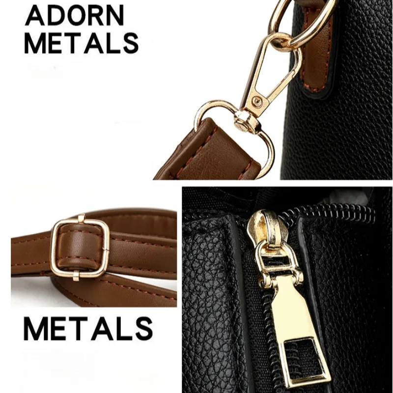 حقيبة حمل عصرية متعددة الطبقات للسيدات، حقيبة كتف...