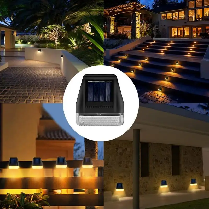 

Solar Lamp Porch Lights Waterproof LED Wall Lamps Decor Outdoor Garden Table Lawn Stair Fence Patio Luminous Wall Washing Lamp