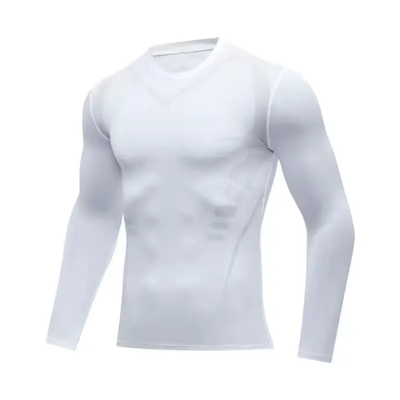 Men' T-shirt Men Running Sport T Shirt Compression Fitness Tops Tee Quick...