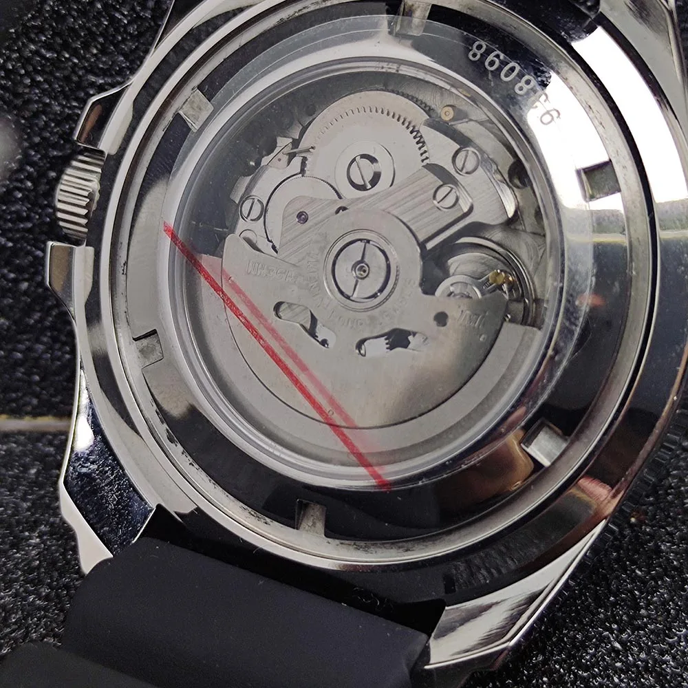 SK601 케이스, 44mm, NH35 NH36 용, 남성용 시계 스틸 케이스, 무브먼트 케이스, 시계 액세서리, 스테인레스 스틸 케이스, 고무 스트랩