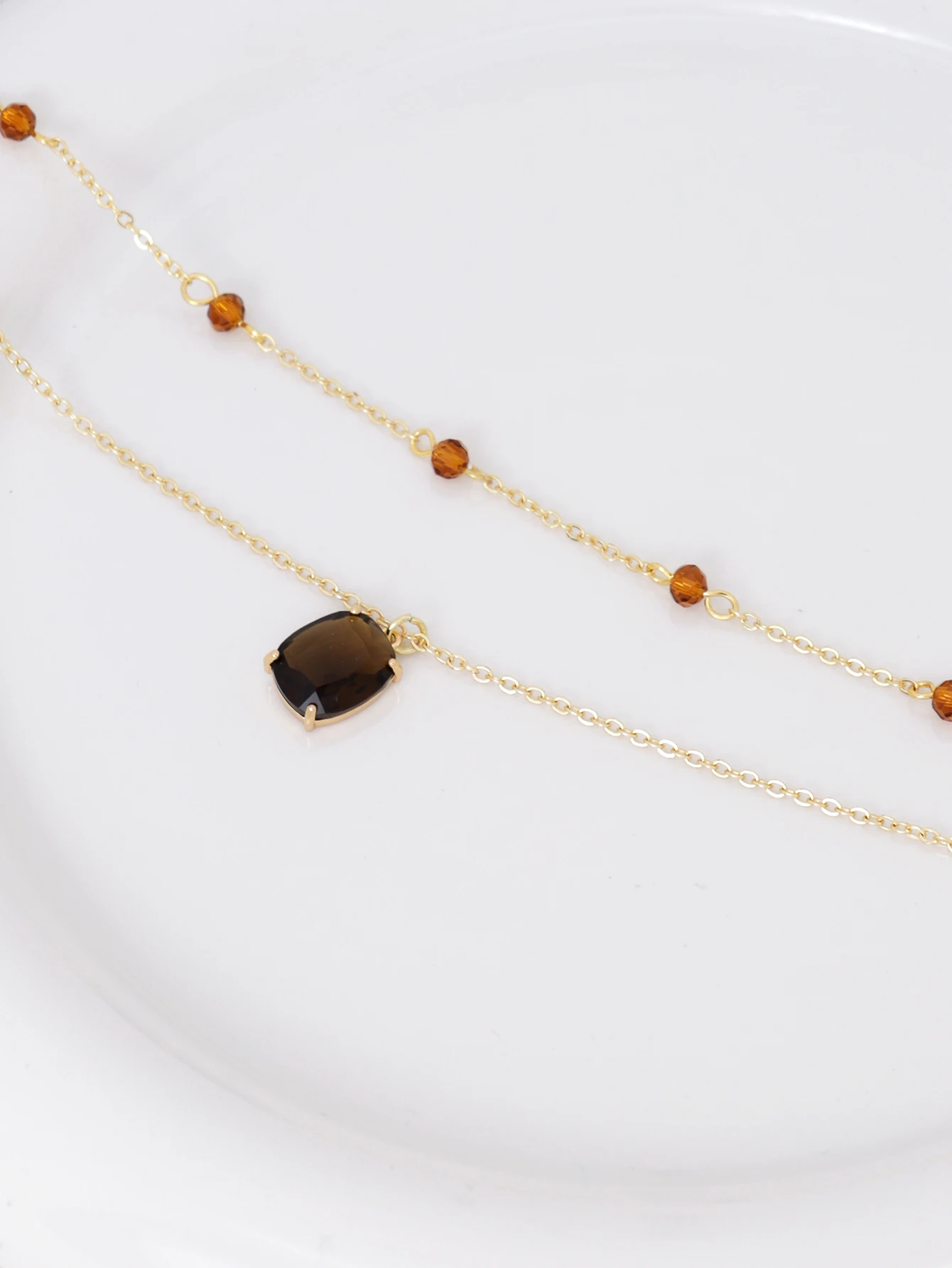 Retro square necklace daily party accessories for women